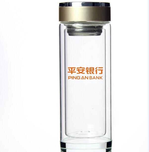 中國(guó)平安銀行定制雙層玻璃杯案例